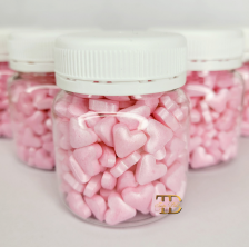 Dekorativne Mini Perle Srca I - ROZE 40g